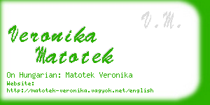 veronika matotek business card